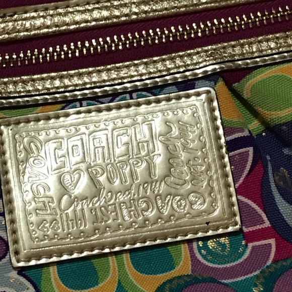 Poppy Coach Large Multicolored Wristlet/Clutch - Picture 2 of 16